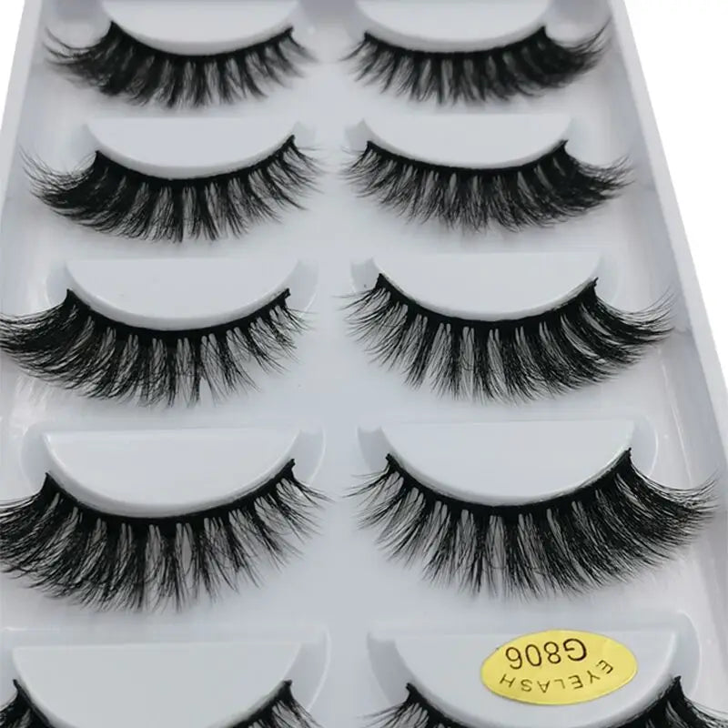 5/3pairs makeup eyelashes soft fluffy lashes false eyelashes dramatic 3d mink lashes lash extension make up 3d cilios faux cils