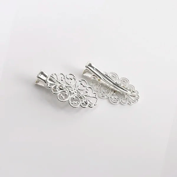 New Arrival 1PC Hollow Iron Sheet Metal Flower Butterfly Torus DIY Jewelry Hairpin Duck Tongue Hair Clip Girl Hair Accessories