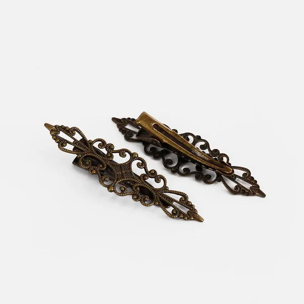 New Arrival 1PC Hollow Iron Sheet Metal Flower Butterfly Torus DIY Jewelry Hairpin Duck Tongue Hair Clip Girl Hair Accessories