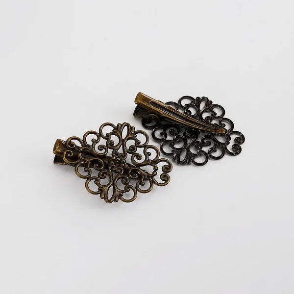 New Arrival 1PC Hollow Iron Sheet Metal Flower Butterfly Torus DIY Jewelry Hairpin Duck Tongue Hair Clip Girl Hair Accessories
