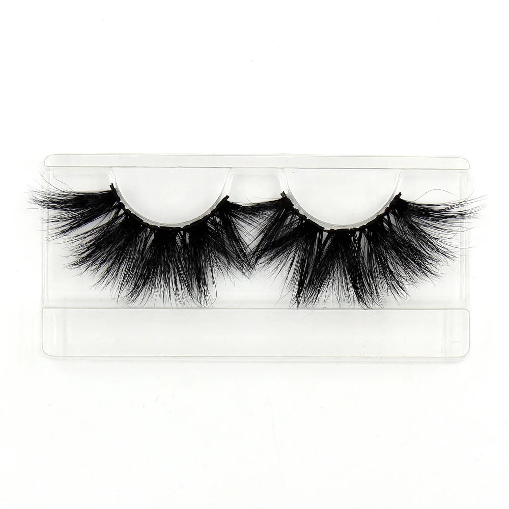 AMAOLASH 25mm Eyelashes 5D Mink Lashes Thick Crisscross False Eyelashes Fluffy Dramatic Eyelashes Makeup Soft Lashes 38 Styles