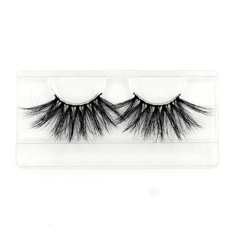 AMAOLASH 25mm Eyelashes 5D Mink Lashes Thick Crisscross False Eyelashes Fluffy Dramatic Eyelashes Makeup Soft Lashes 38 Styles