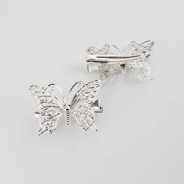 New Arrival 1PC Hollow Iron Sheet Metal Flower Butterfly Torus DIY Jewelry Hairpin Duck Tongue Hair Clip Girl Hair Accessories