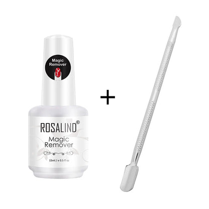 ROSALIND Magic Remover Nail Easy Off Gel Remover Cleaner Nail Polish Within 2-3 MINS 15ml Magic Removal Varnishes Base Top Coat