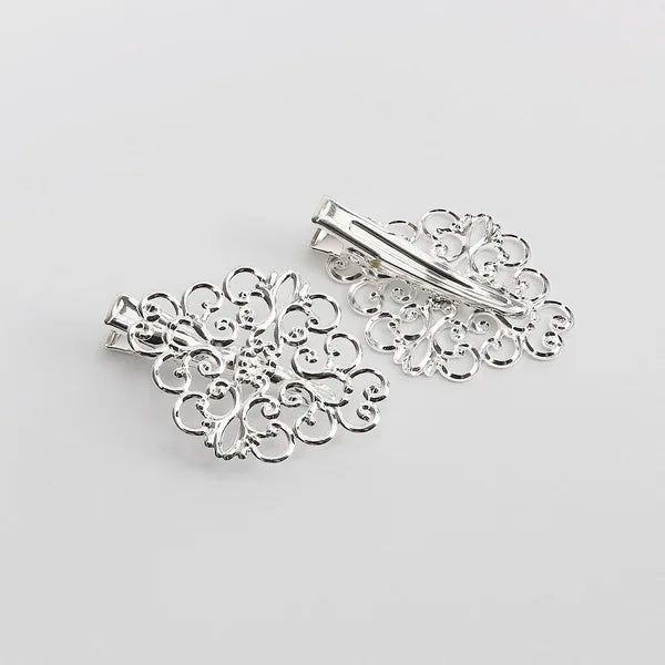 New Arrival 1PC Hollow Iron Sheet Metal Flower Butterfly Torus DIY Jewelry Hairpin Duck Tongue Hair Clip Girl Hair Accessories