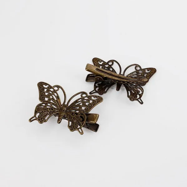 New Arrival 1PC Hollow Iron Sheet Metal Flower Butterfly Torus DIY Jewelry Hairpin Duck Tongue Hair Clip Girl Hair Accessories