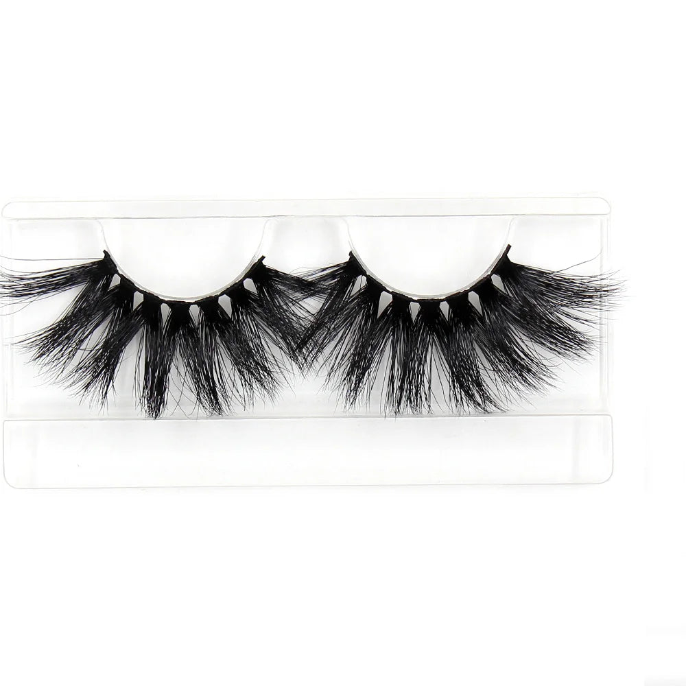 AMAOLASH 25mm Eyelashes 5D Mink Lashes Thick Crisscross False Eyelashes Fluffy Dramatic Eyelashes Makeup Soft Lashes 38 Styles