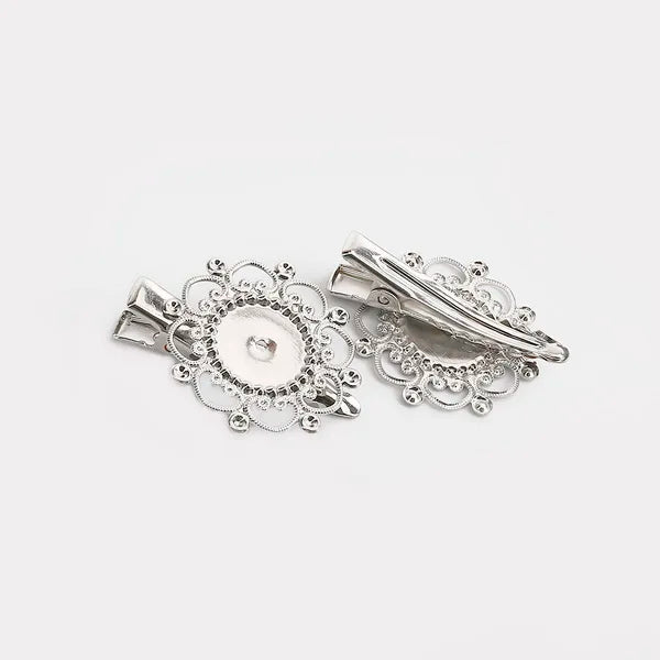 New Arrival 1PC Hollow Iron Sheet Metal Flower Butterfly Torus DIY Jewelry Hairpin Duck Tongue Hair Clip Girl Hair Accessories