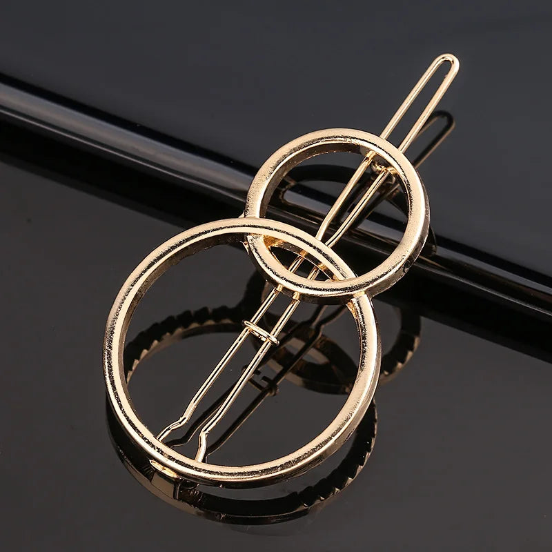New Fashion Metal Love Heart Hair Clip Elegant Pearl Round Barrette for Women Girls Sweet Hairpins Barrettes Hair Accessories
