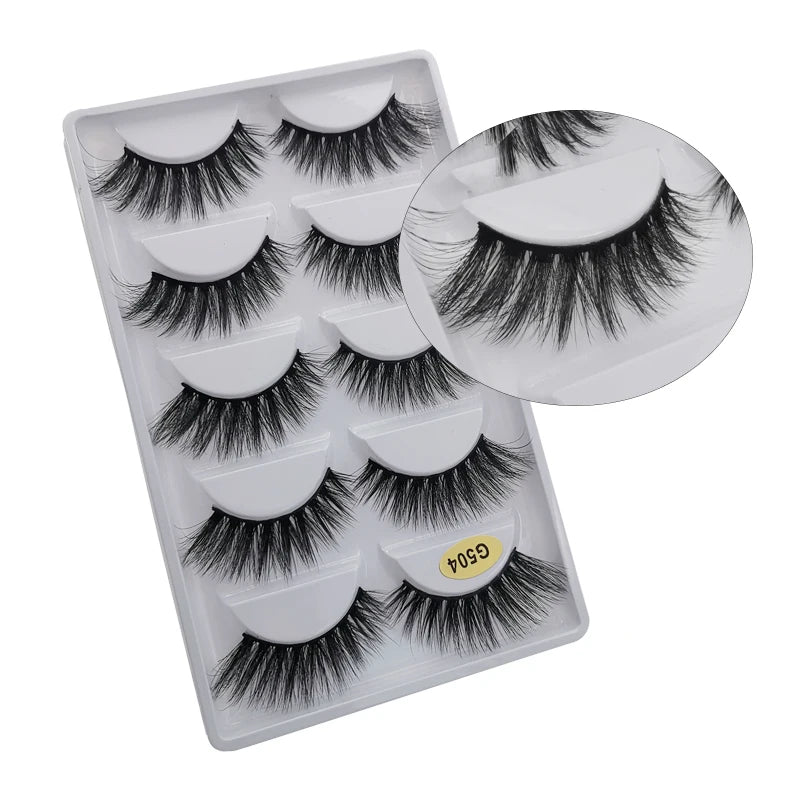 5/3pairs makeup eyelashes soft fluffy lashes false eyelashes dramatic 3d mink lashes lash extension make up 3d cilios faux cils