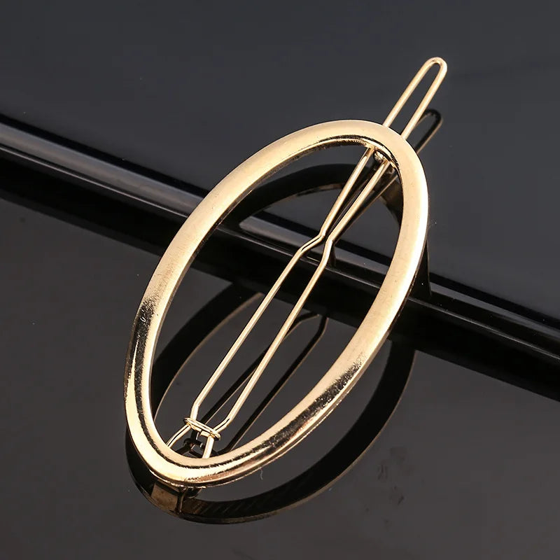 New Fashion Metal Love Heart Hair Clip Elegant Pearl Round Barrette for Women Girls Sweet Hairpins Barrettes Hair Accessories