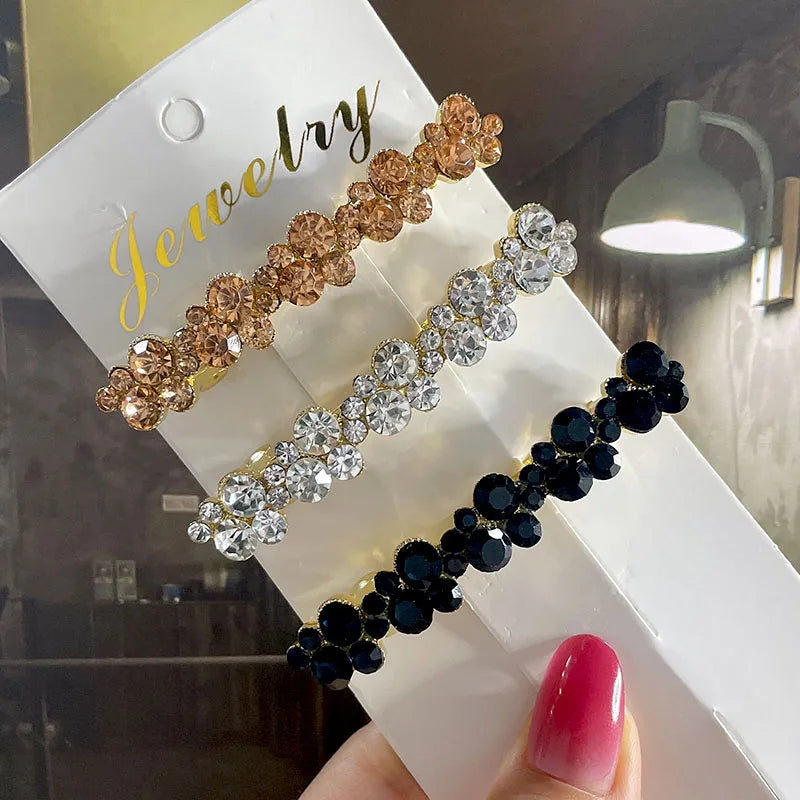 Korean Crystal Pearl Spring Hair Clips Pins for Women Girls Elegant Barrettes Hairpins Hairgrips Headwear Hair Accessories