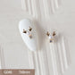 10pcs 3D Alloy Christmas Tree Bells Nail Art Zircon Pearl Metal Manicure Nails Accessories DIY Nail Decorations Supplies Charms