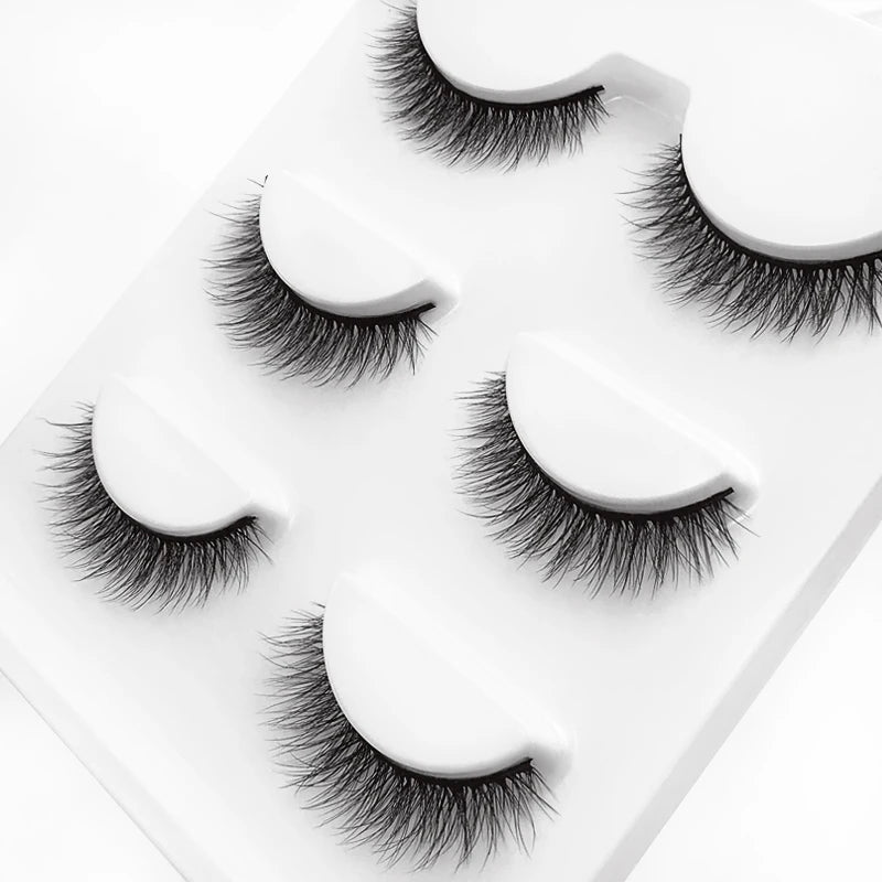 SHIDISHANGPIN 3 Pairs 29 Styles 3D Faux Mink Hair Soft False Eyelashes Fluffy Wispy Thick Lashes Handmade Lash Eye Makeup Tools