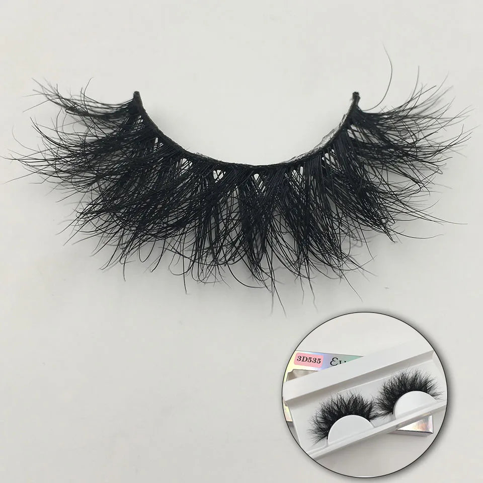 RED SIREN 15mm-20mm Fluffy Mink Lashes Makeup Dramatic Messy Natural Mink Eyelashes