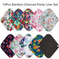 10Pcs Reusable Pads Bamboo Charcoal Pads Sanitary Pads Washable Panty Liner Mama Maternity Menstrual Cotton Pads