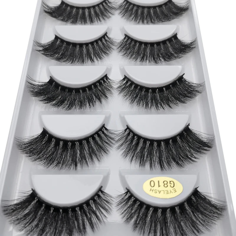 5/3pairs makeup eyelashes soft fluffy lashes false eyelashes dramatic 3d mink lashes lash extension make up 3d cilios faux cils
