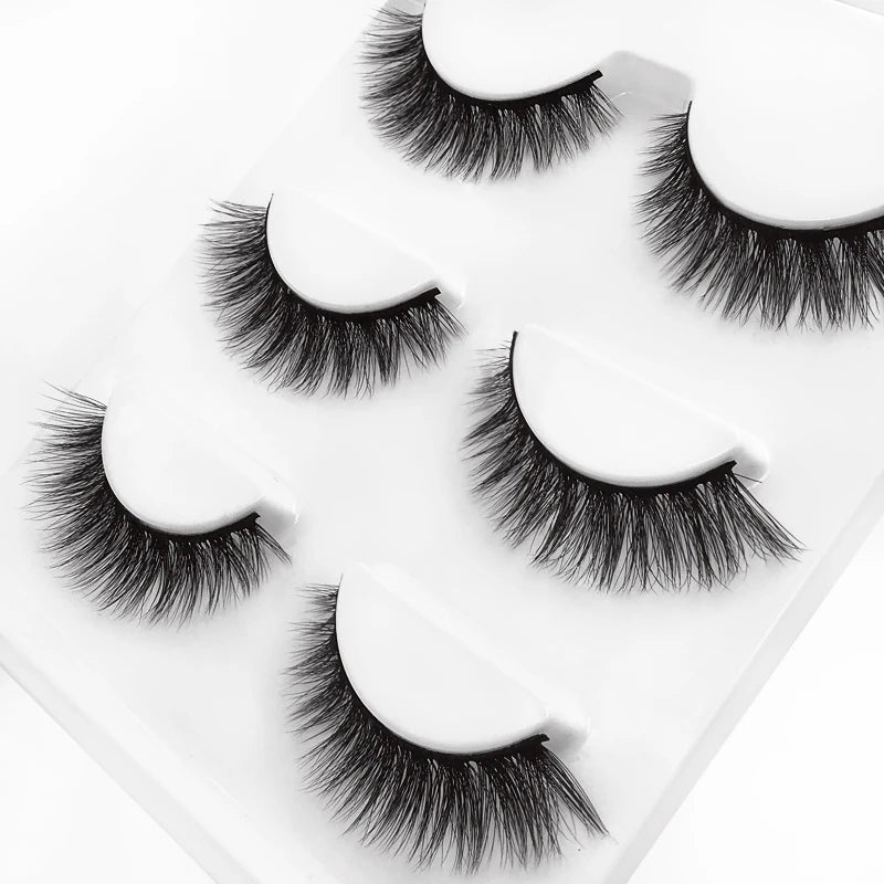 SHIDISHANGPIN 3 Pairs 29 Styles 3D Faux Mink Hair Soft False Eyelashes Fluffy Wispy Thick Lashes Handmade Lash Eye Makeup Tools