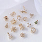 10pcs 3D Alloy Christmas Tree Bells Nail Art Zircon Pearl Metal Manicure Nails Accessories DIY Nail Decorations Supplies Charms