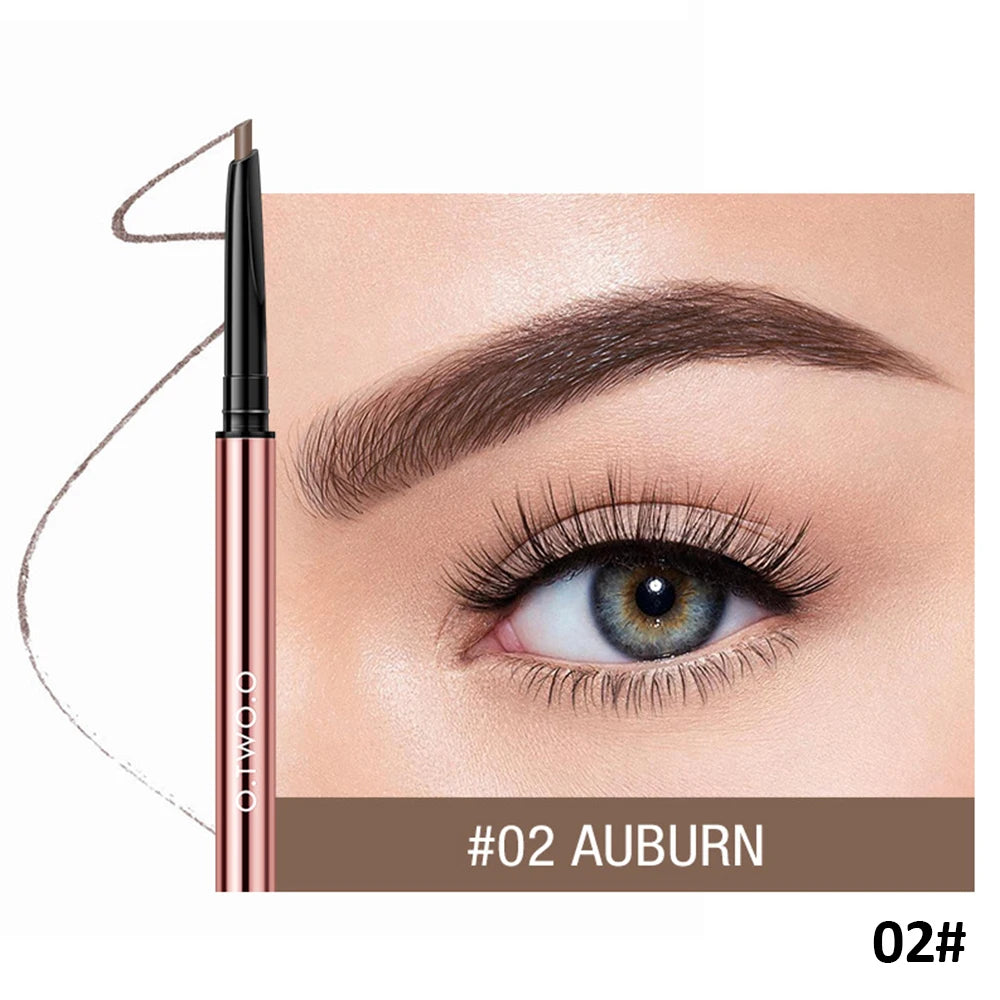 O.TWO.O 6 Colors Ultra Fine Waterproof Natural Long Lasting Paint Tattoo Eyebrow Black Brown Eyebrow Pencil With Brush Makeup
