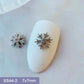 10pcs 3D Alloy Christmas Tree Bells Nail Art Zircon Pearl Metal Manicure Nails Accessories DIY Nail Decorations Supplies Charms