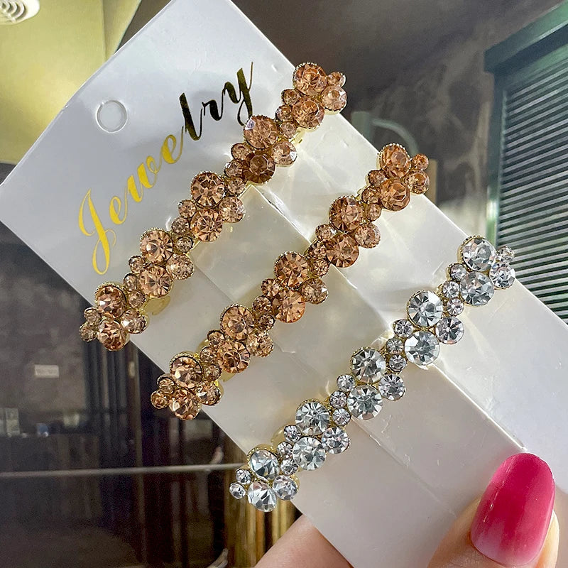 Korean Crystal Pearl Spring Hair Clips Pins for Women Girls Elegant Barrettes Hairpins Hairgrips Headwear Hair Accessories