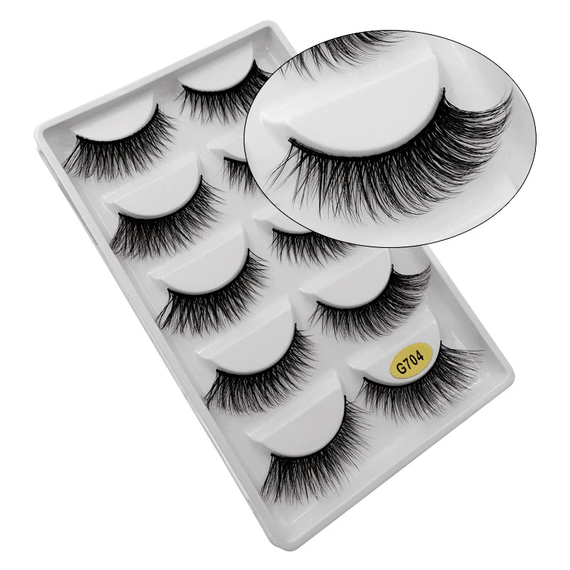 5/3pairs makeup eyelashes soft fluffy lashes false eyelashes dramatic 3d mink lashes lash extension make up 3d cilios faux cils
