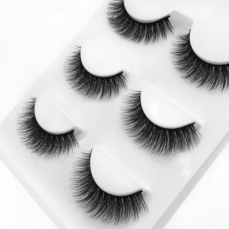 SHIDISHANGPIN 3 Pairs 29 Styles 3D Faux Mink Hair Soft False Eyelashes Fluffy Wispy Thick Lashes Handmade Lash Eye Makeup Tools