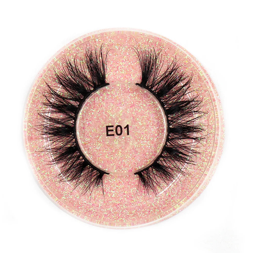 AMAOLASH Eyelashes Mink Lashes High Volume Thick False Eyelashes 3D Eyelash Extension Dramatic Soft Long Lasting Eye Lashes E01