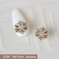 10pcs 3D Alloy Christmas Tree Bells Nail Art Zircon Pearl Metal Manicure Nails Accessories DIY Nail Decorations Supplies Charms