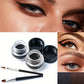 Black Eyeliner Cream Waterproof Beauty Cosmetics Long Lasting Eyeliner Gel Eyeshadow Makeup Tools with Brush Set Matte Eye Liner