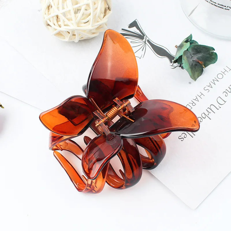 Frosted Butterfly Hair Clip Women Korean Simple Solid Color Fashion Exquisite Shark Clip for Girls Hair Style Accessories