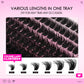 WOSHEER Eyelash Clusters Kit Thick Individual Lashes Lash Bond And Seal And Remover Faux Mink Lashes Eyelash Extension DIY