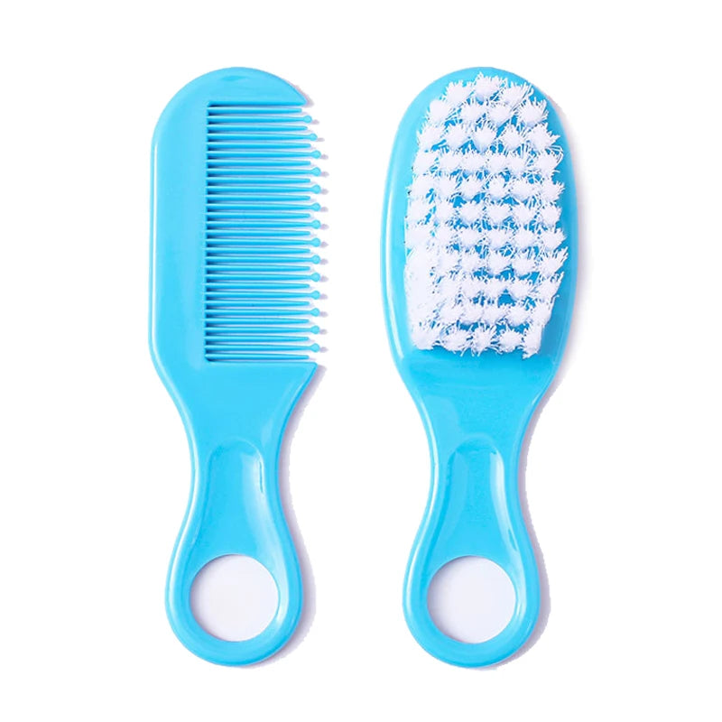 2Pcs/Set Baby Hairbrush Comb Portable Newborn Infant Toddlers Soft Hair Brush Head Massager Comb Set Baby Kid Hair Care Supplies