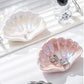 Cute Ceramic Shell Storage Box Self Draining Multi-Purpose Swan Soap Case Sea Shell Shape Waterproof Soap Dish Household
