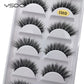 YSDO Eyelashes 3/5 Pairs Natural Long 3D Mink Lashes Fluffy Volume Mink False Eyelashes Cruelty Free Wispy Lashes Makeup Cilios
