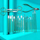 30pcs Blue Red Gradient Nail Clipper Set Nail File Remover Tool tainless Steel Manicure Tool Kit with Storage Box Gifts