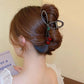 Women Elegant Cherry Hair Claw Grab Clips Bow Hairpins Korean Fashion Barrettes Girls Ponytail Shark Clip Hair Accessories
