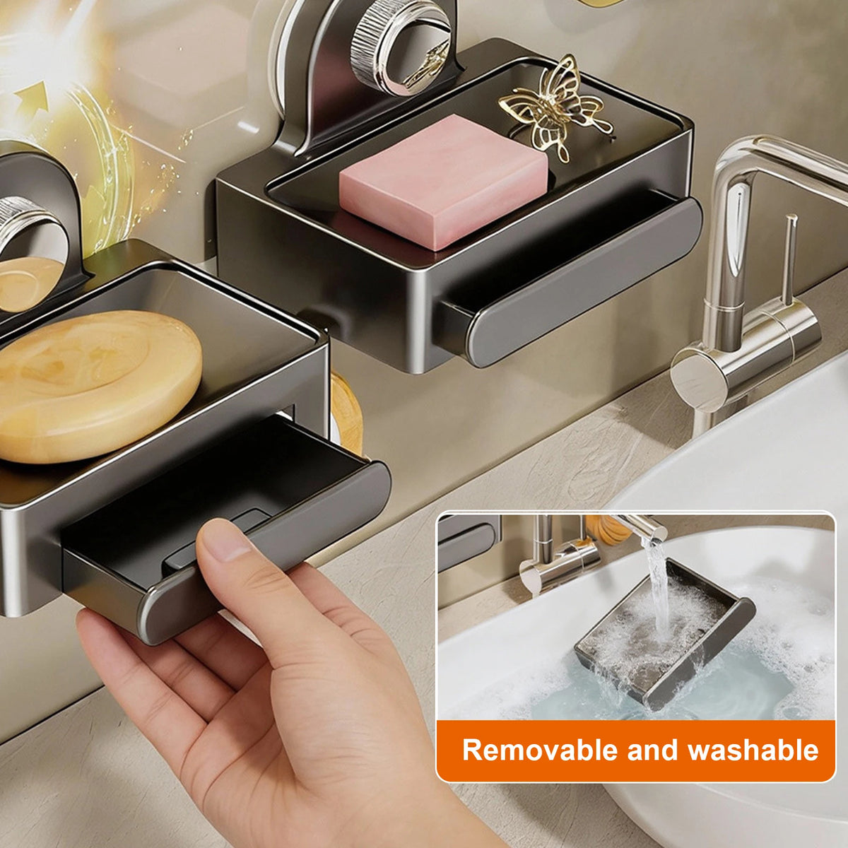 Storage Rack Wall Soap Dish for Bathroom Case Soap Box Dish Storage Plate Drain Soap Box Soap Holder Bathroom Accessories