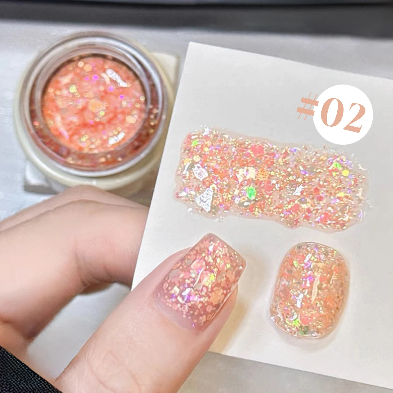 MIANEL 1-12PCS Star-chasing Moon-chasing Gel Nail Polish 2026 Popular Whitening Strobe Sequin Flashing Nail Polish White Nails