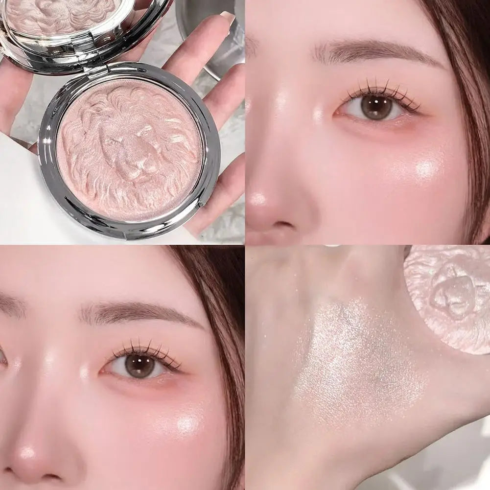 Moonlight White Highlighter Palette Shimmer Diamond Brighten Contour Natural Long-lasting Daily Face Makeup Cosmetics