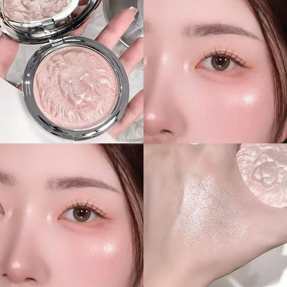 Moonlight White Highlighter Palette Shimmer Diamond Brighten Contour Natural Long-lasting Daily Face Makeup Cosmetics