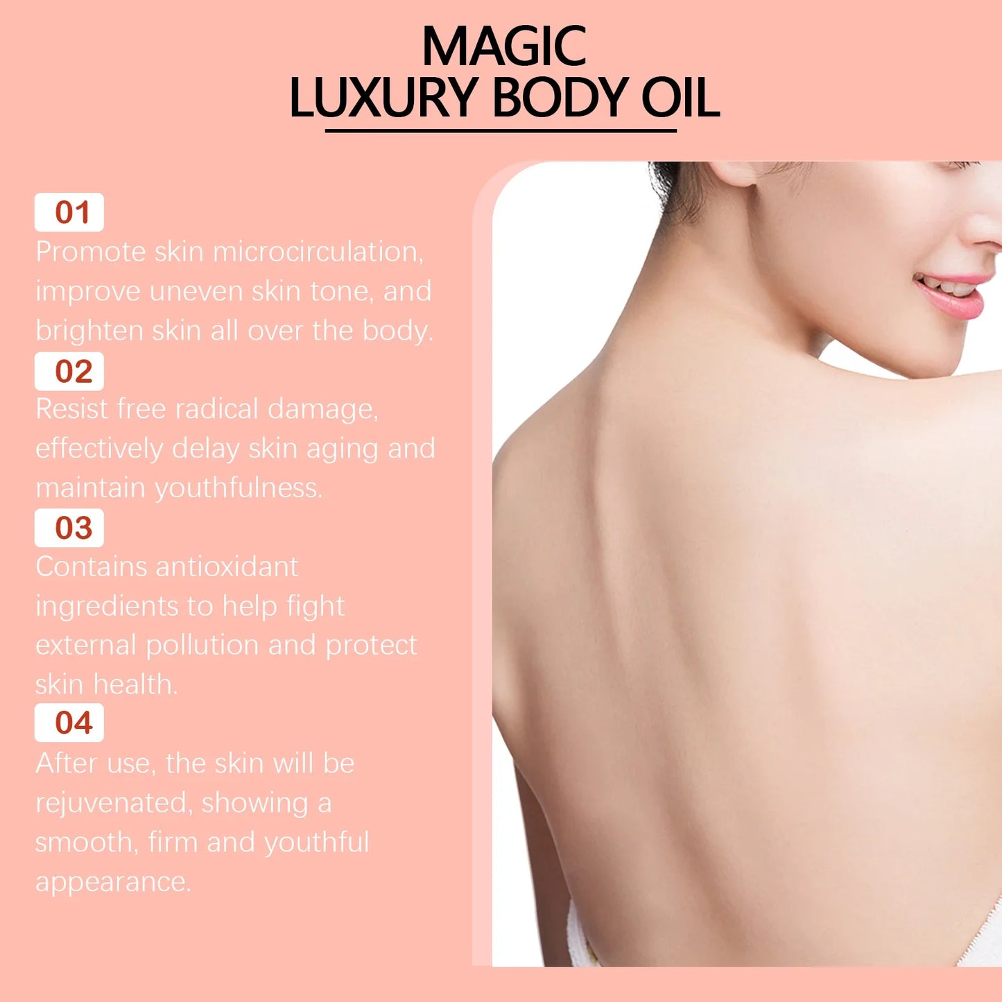 Tightening Body Oil Lifting Firming Lighten Fine Lines Improve Sagging Skin Dullness Brightening Moisturizing Nourish Skin Care