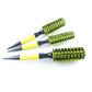 Professional 1PC 6 Sizes Round Wooden Hair Brush Boar Bristle Mix Nylon Salon Women Hair Styling Tools Yellow Brazil Hair Curler