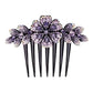 1PC Fashion Hair Comb Luxury Crystal Shiny Rhinestone Hair Clips Inlaid Flower Hairpin Hair Grips Elegant Bride Hair Jewelry