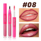 2 in 1 Matte Lip Liner Mirror Lip Gloss Waterproof Plumping Stain Hydrating Shiny Transparent Lip Oil Jelly Lips Contour Makeup