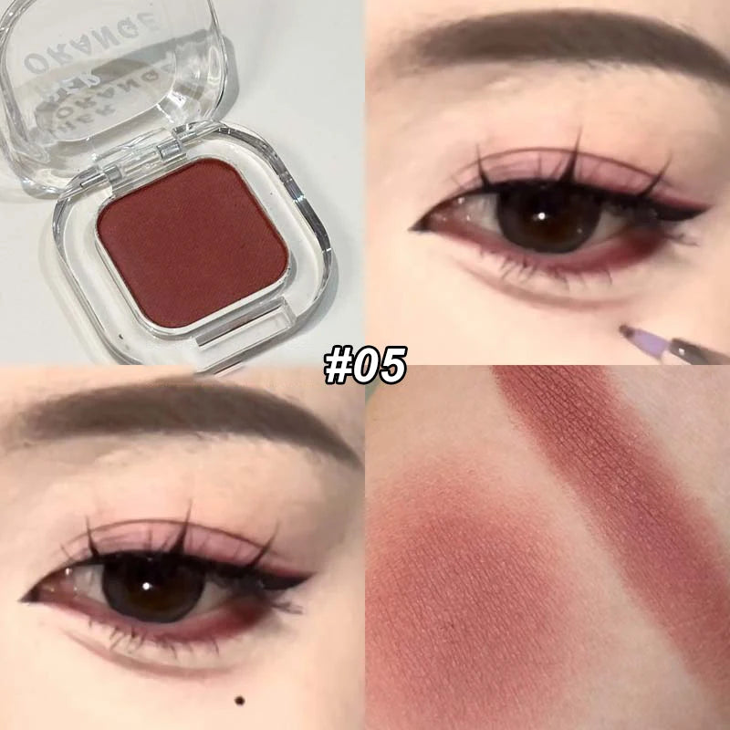 Red Brown Monochrome Eyeliner Eyeshadow Powder Palette Silky Matte Chocolate Lying Silkworm Eyeliner Waterproof Aegyo-sal Makeup