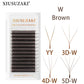 XIUSUZAKI Brown W Shaped 2D 3D 4D 5D YY Lashes Bloom Automatic Flowering Premade Fans Eyelashes Extensions Individual Lashes