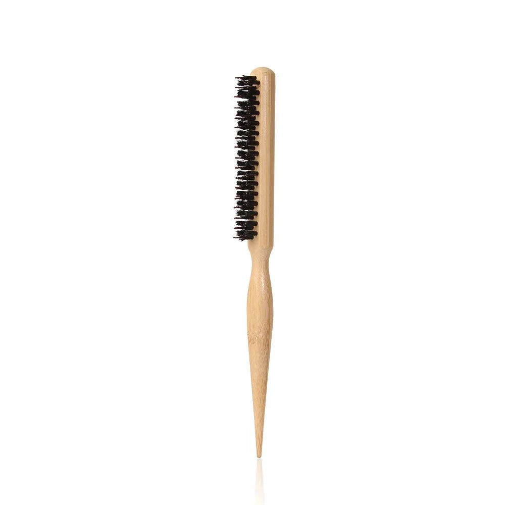 Boar Bristle Hair Brush Set for Men and Women Beard Comb Pomade Brush Hair Teasing Comb Volumizing Styling Tool Salon Home Comb