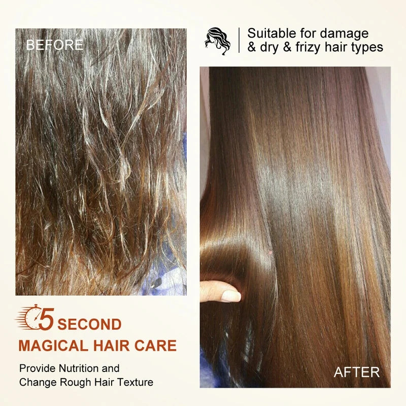 120ml Magical Hair Mask Argan Oil Hair Care Cream Repair Dry Frizz Damage Keratin Treatment Masks 5 Seconds Soft Smoothing PURC